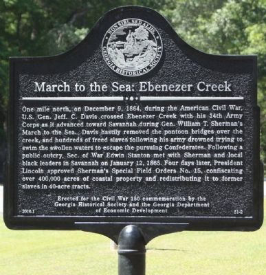 Ebenezer Creek 
Marker