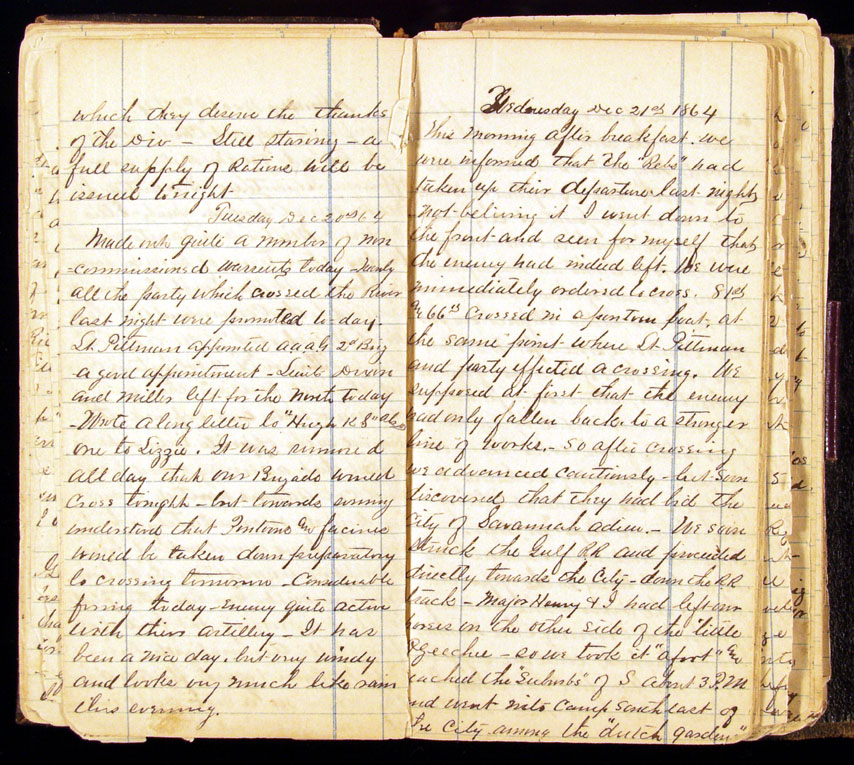 Platter Diary for Dec 21, 1864