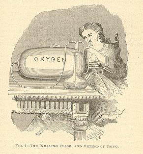 Woman with O2 device